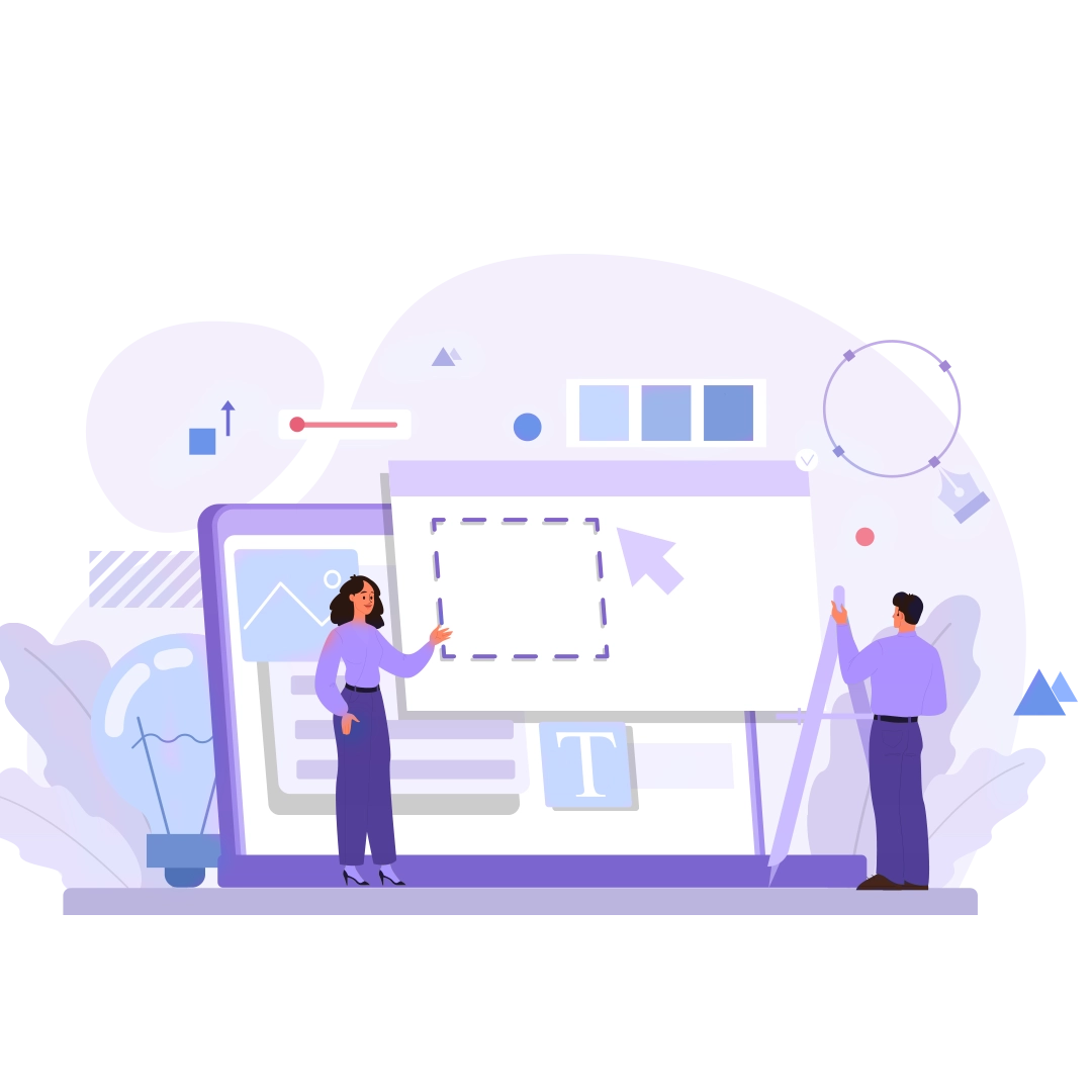 A dynamic visual showing a brand makeover process with updated logos, modern color schemes, and digital media integration.