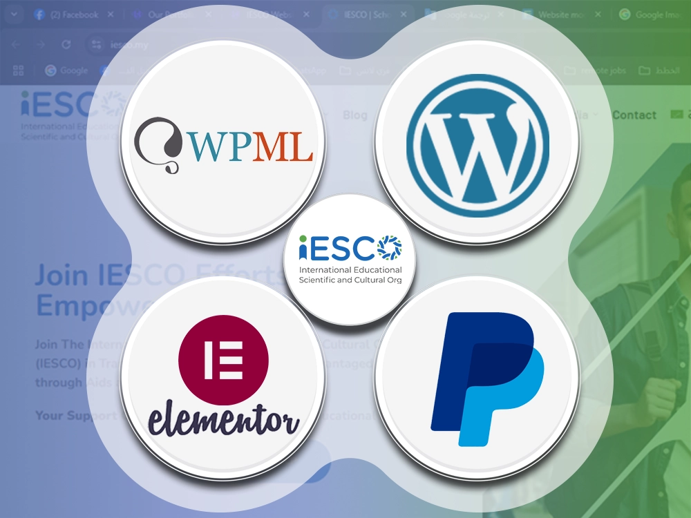 شعار تكنولوجيا IESCO معبر عن البرمجة والدورات التعليمية التي يقدمها الموقع