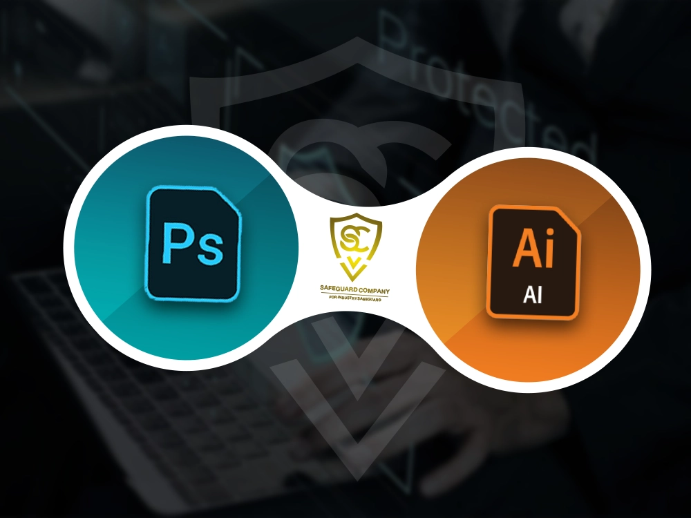 تصميم شعار احترافي باستخدام تقنيات فوتوشوب وإليستريتور لتمثيل الهوية البصرية للعلامة التجارية